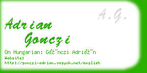 adrian gonczi business card
